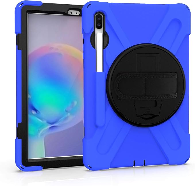 KIQ Shield Series for Samsung Galaxy Tab S7 FE Case Galaxy Tab S8 Plus Case Heavy Duty Shockproof Case w/S Pen Holder for Samsung Tab S7 fe 5G case 12.4 Inch 2020 SM T970 X800 T730 - Black