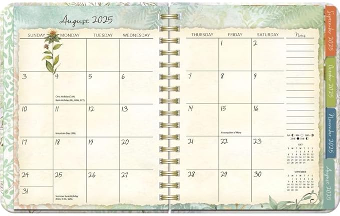 Lang, Field Guide Deluxe 2026 Planner, 8.25'' X 9.5'', Weekly Calendar with Stapled Binding