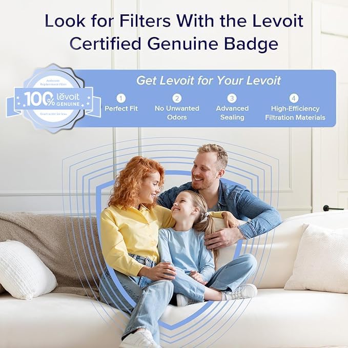 LEVOIT Air Purifier for Home Bedroom, Smart WiFi Alexa Control, Covers up to 916 ft², 3-in-1 Filter with HEPA Sleep Mode for Allergies, Pollutants, Smoke, Dust, 27dB Quiet, Core 200S-P, White