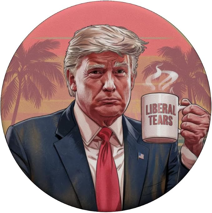 Donald Trump Miami Sunset Funny Liberal Tears Coffee Mug PopSockets PopWallet for MagSafe