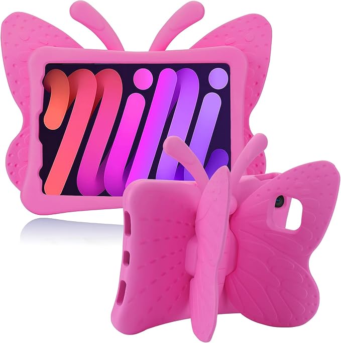 JGY iPad 10.2 iPad 7th 8th 9th Pretty Butterfly Case for Kids Girl Light Safe EVA Foam Full Cover iPad 10.2 Kids case with Stand Pencil Holder Shockproof Rugged case for iPad 7 8 9 10.2 2021(Blue)