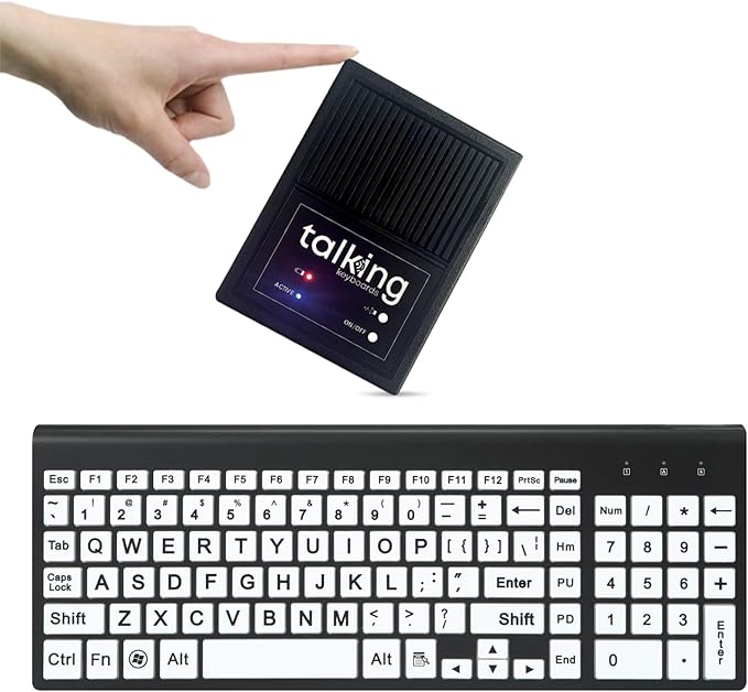 Talking Large Print Keyboard | AAC Communication Device | USB Keyboard with Large Print | Speech Generating Affordable Device for Assistive Speaking