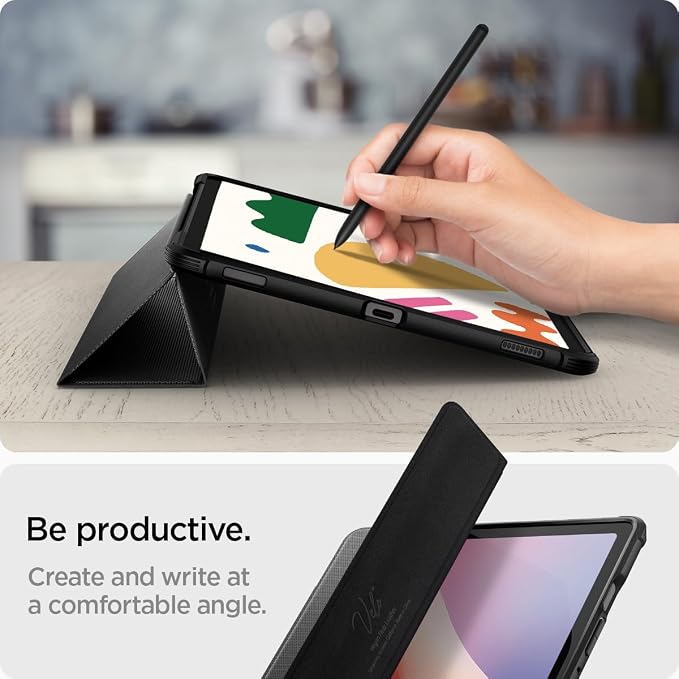 Spigen for Galaxy Tab S10 FE Plus Case (2025) Rugged Armor Pro Protective Tri-Fold Cover and S Pen Holder 13.1 inch Black