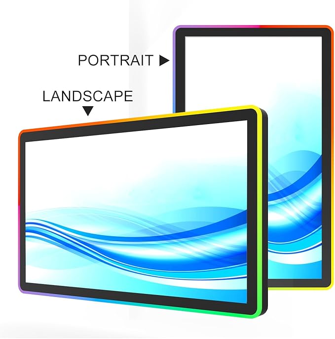 GreenTouch 27 Inch LED-Framed Touch Screen Monitor with HDMI+VGA+DP Interface, PCAP Touchscreen Monitor for self-Service Kiosk