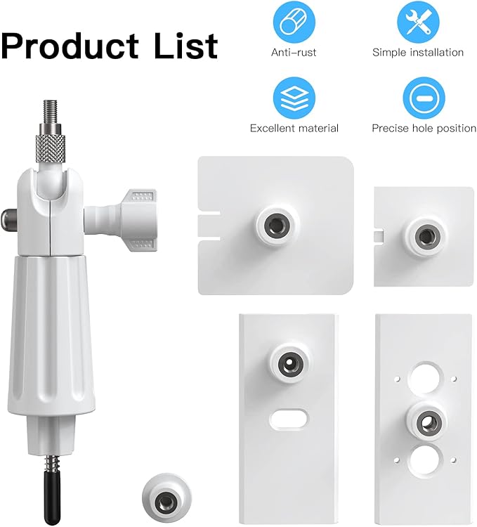 HOLACA Tree Mount Trail Camera Holder with 1/4" Universal Threads for Solar Panel and Spotlight Cam Pro/Plus Stick Up Cam Battery/Wired Camera Tree Holder Screw Mounting Bracket (White)