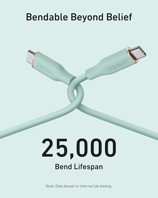 Anker USB C Cable 240W Type C Fast Charging (2-Pack 6 ft Black + White) | USB 2.0 for iPhone 17 / 16 / 15 Series MacBook Pro 2020 and More