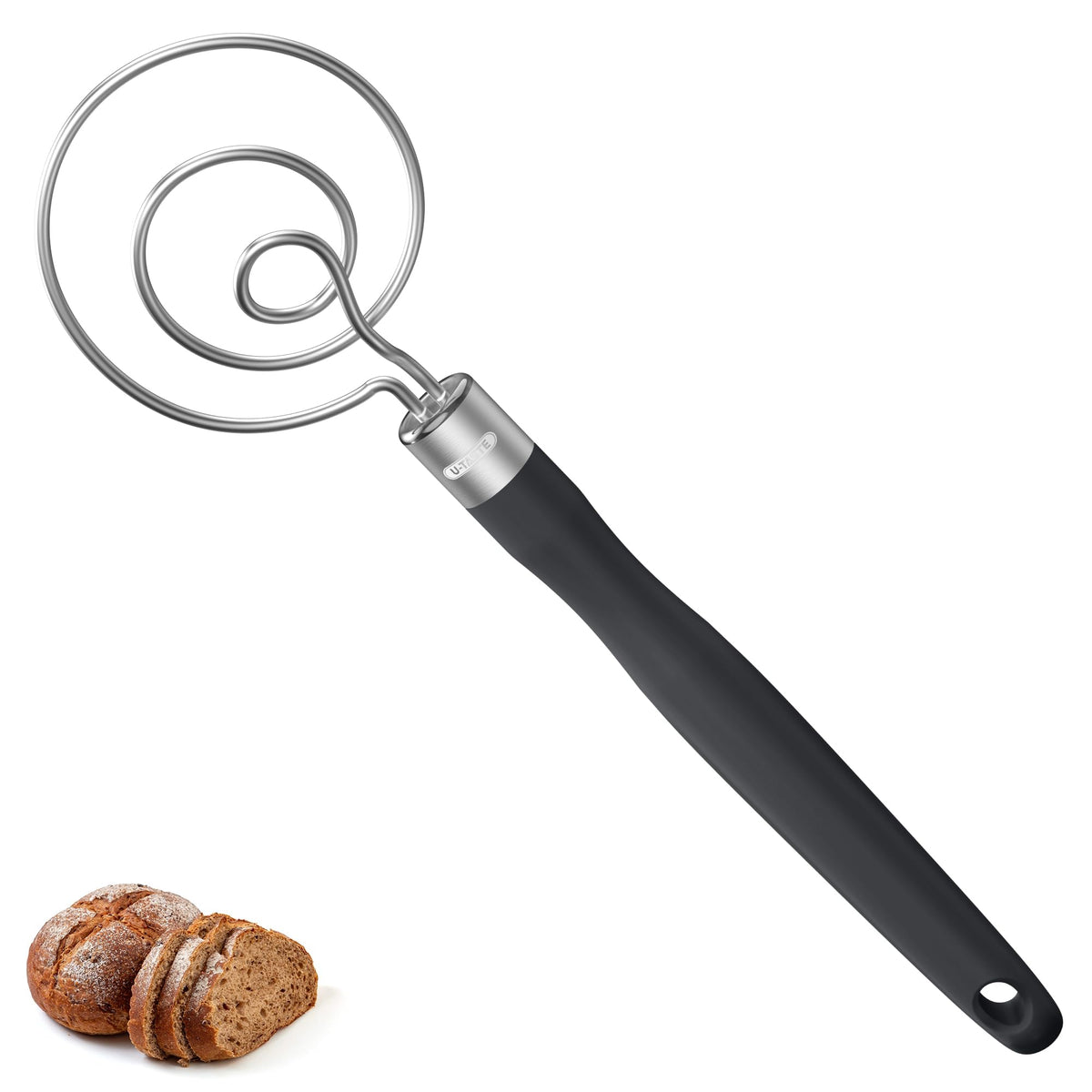 U-Taste Danish Dough Whisk 18/8 Stainless Steel Mixer Tool, Midnight Blue