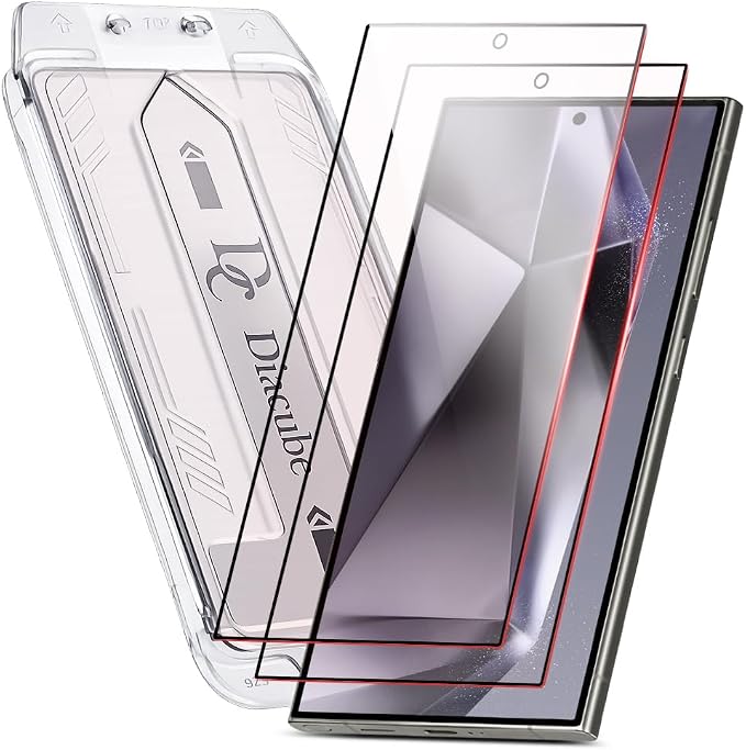 2-Pack Red Light Converter Screen Protector for Samsung Galaxy S23 Quantum Dot Technology Converts Blue Light to Red Light for Better Sleep &amp Eye Comfort 9H Tempered Glass with Easy-Install Fram
