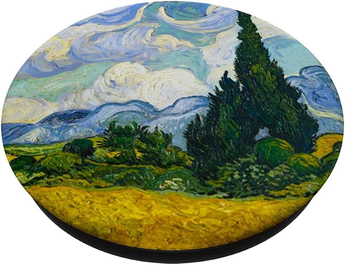 Van Gogh Cypresses Landscape Painting Artist Vincent Art PopSockets Adhesive PopGrip