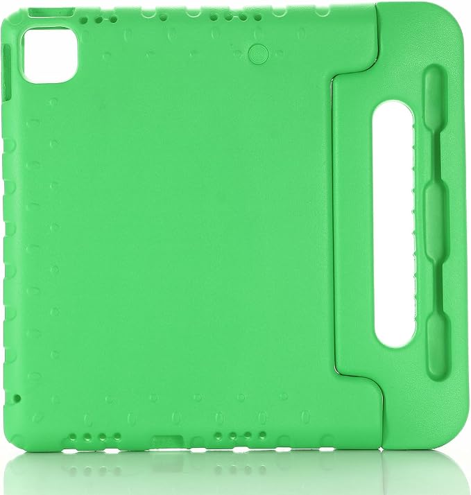 Kids Case for iPad Pro 11 M5/M4 &amp iPad Air 11 (2026/2025/2024) Shockproof Case with Pencil Holder Techcircle Light EVA Foam Handle Stand Bumper Protective Child Friendly Drop Proof Cover Black