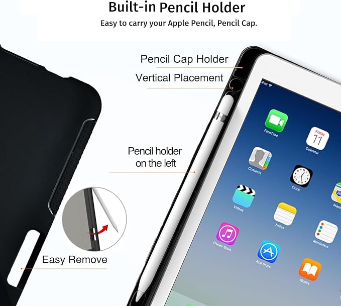 Compatible for Apple iPad Pro 11 Inch 2022/2021/2020/2018 Model (4th/3rd/2nd/1st Generation) with Pencil HolderAdjustable Folio Protective Tablet CoverCamouflage Deer