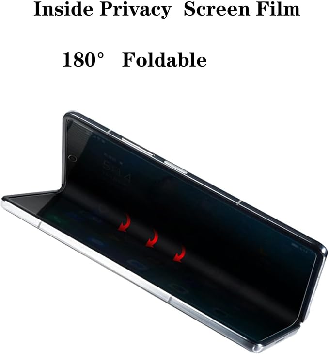 Privacy Screen Protector Designed for Samsung Galaxy Z Fold 4 Anti-peep 1PCS Outside +1PCS Inside Soft Film+ Clear Camera Lens Protector