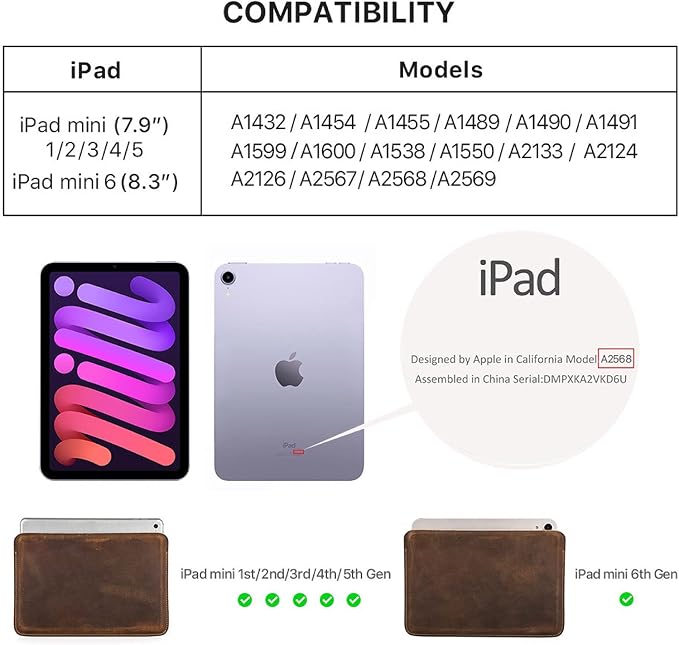 Top Grain Leather 12.9 Tablet Sleeve Slim Protector Vintage Design Fully Handmade Compatible with 12.9 iPad Pro 3/4/5/6 Gen Fits A2233 A2069 A2378 A2379 A2461 A2462 Coffee 12.9 Inch
