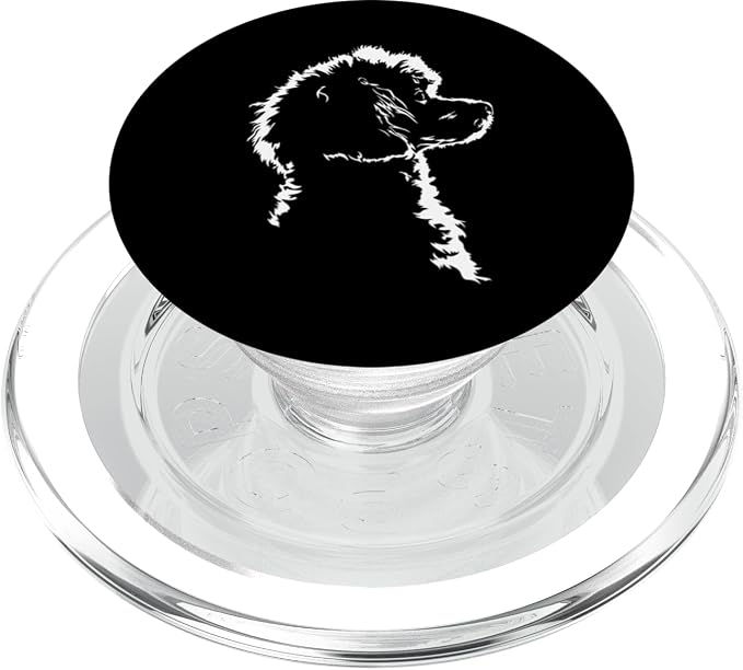 Proud Poodle portrait dog mom Standard Poodle dog PopSockets Adhesive PopGrip