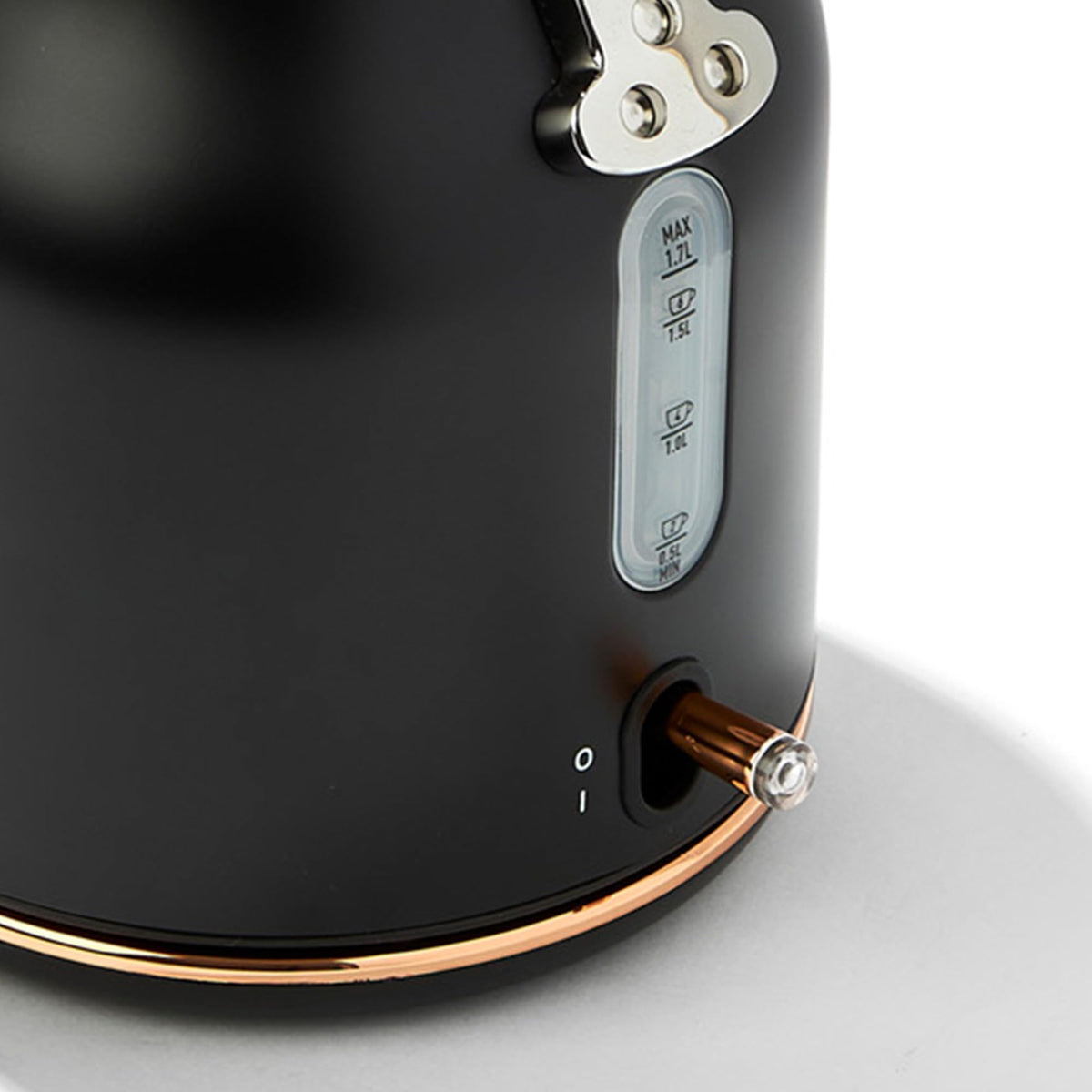 Haden Dorset Stainless Steel Electric Kettle, Black & Copper, 1.7 Liter