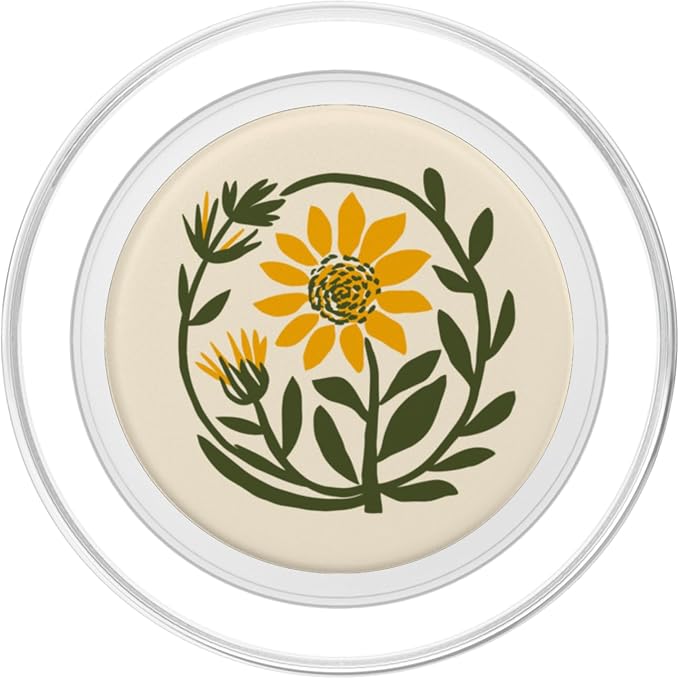 Boho Fall Flowers Sunflower Girly Nature Botanical Artsy PopSockets Adhesive PopGrip