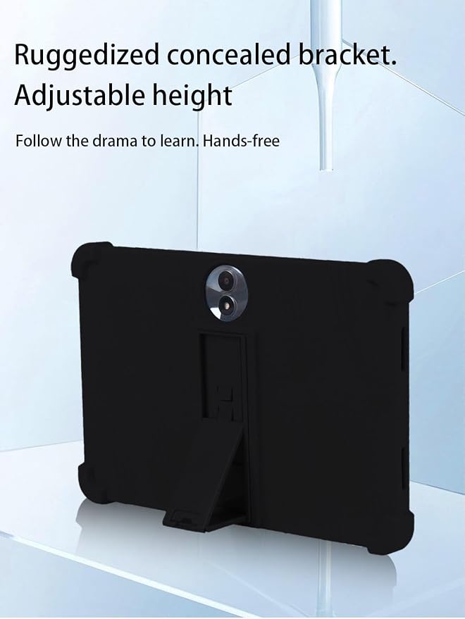 for TCL NXTPAPER 11 Plus Android 15 Gaming Tablet11.5 2.5K Ultra Clear Display Tablet Model CaseSoft Silicone Adjustable Stand Cover Lightweight Kids FriendlyBlack.