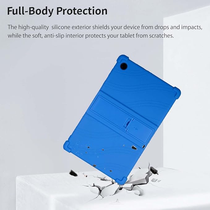 Case for T-Mobile Revvl Tab 2 10.1-InchCompatible with T-Mobile Revvl Tab 2 Android Tablet–Soft Silicone Protective Cover with Kickstand Shockproof Drop-Resistant Business-Style Stand(Black)