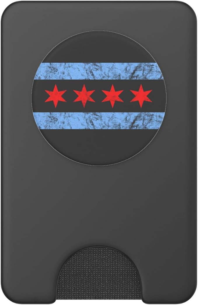 USA Illinois Weathered City Of Chicago Flag PopSockets Adhesive PopGrip