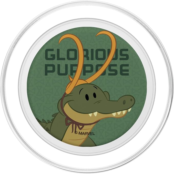 Marvel Loki Alligator Loki and Book Glorious Purpose PopSockets Adhesive PopGrip