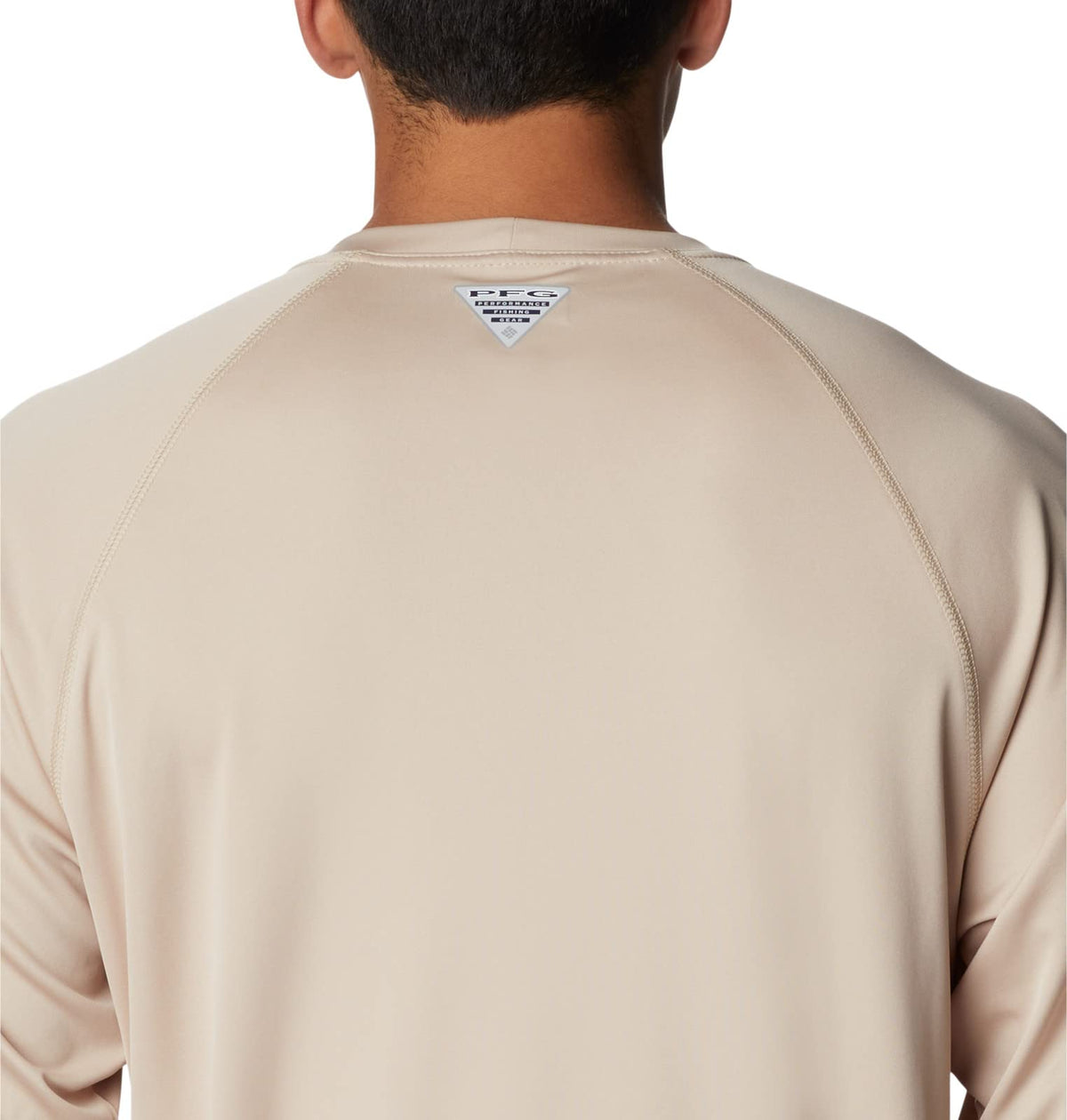 Columbia Men's Terminal Tackle Long Sleeve Shirt, Ancient Fossil/Carbon Logo, 1X Big