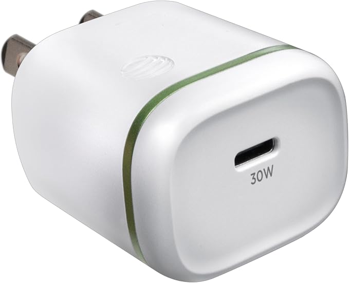 AT&ampT USB-C Wall Charger Fast Charging Power Adapter Foldable Prongs Travel-Friendly for Compatible with iPhone iPad Samsung Galaxy Google Pixel (20W White)