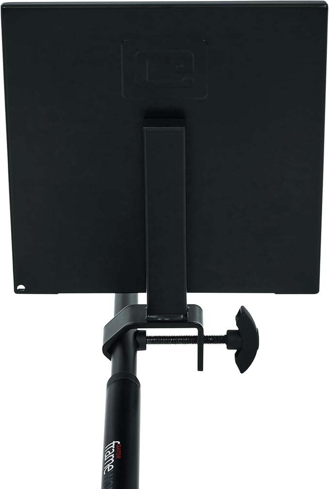 Gator Frameworks Microphone Stand Clamp-On Utility Shelf with 10 Pound Weight Capacity, 9" x 9" Shelf (GFW-SHELF0909)