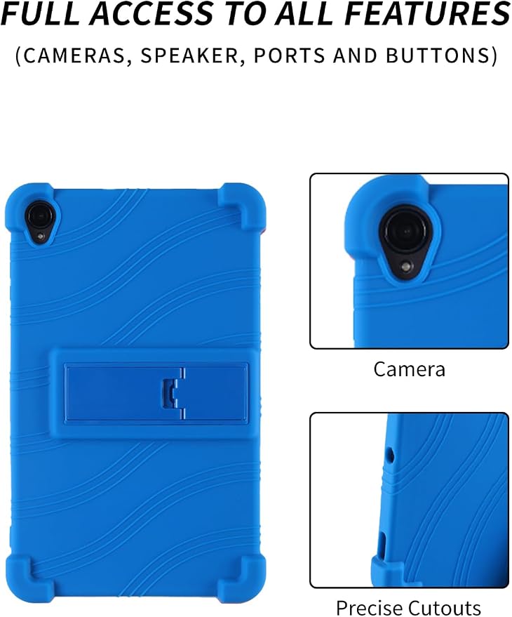 Case for Callsky-Tab Ctab 8 Android Tablet 8 Inch，WUNIAK Shock Proof Lightweight Stand Rubber Shell Protective CoverKids Friendly Soft Silicone Adjustable Stand CoverBlack