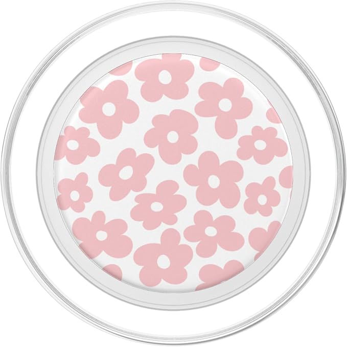 Aesthetic Pink Flowers Retro Daisy PopSockets Adhesive PopGrip