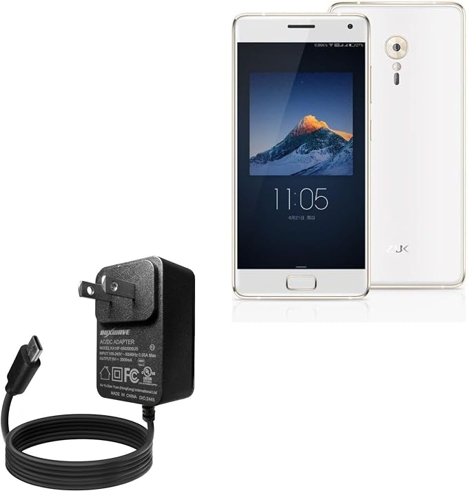 BoxWave Charger Compatible with ZUK Z2 Pro - Wall Charger Direct (15W) Rapid Charge Your Device with Built-in 3ft Cable