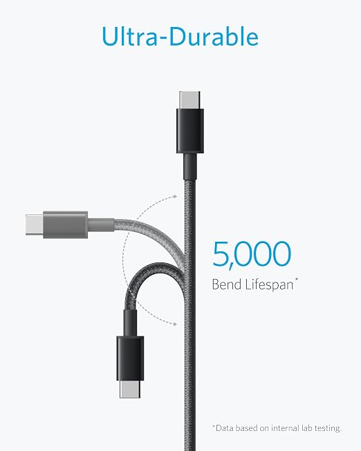 Anker Cable [2 Pack 10ft] USB A to USB C Cable for iPhone 17 SeriesSamsung Galaxy S10 S10+ LG V30 Beats Fit Pro and More (Black).