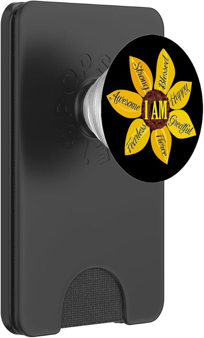 Inspirational Quote Apparel Inspirational Gifts Sunflower PopSockets Adhesive PopGrip