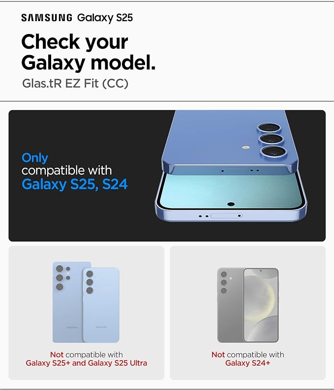 Spigen GlasTR EZ FIT Tempered Glass Screen Protector for Galaxy S24 Ultra | 9H Hardness Tempered Glass Easy Installation Kit Case-Friendly Crystal Clear Touch Responsive Oleophobic Coating