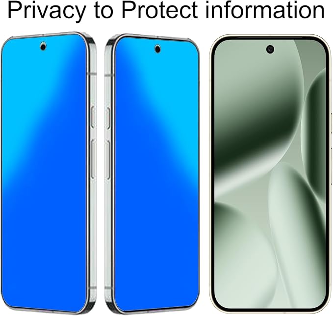 2 Pack for Google Pixel 10 Pro XL /9 Pro XL Matte Privacy Screen Protector Anti spy Anti Glare Anti blue Light Film Gradient Blue