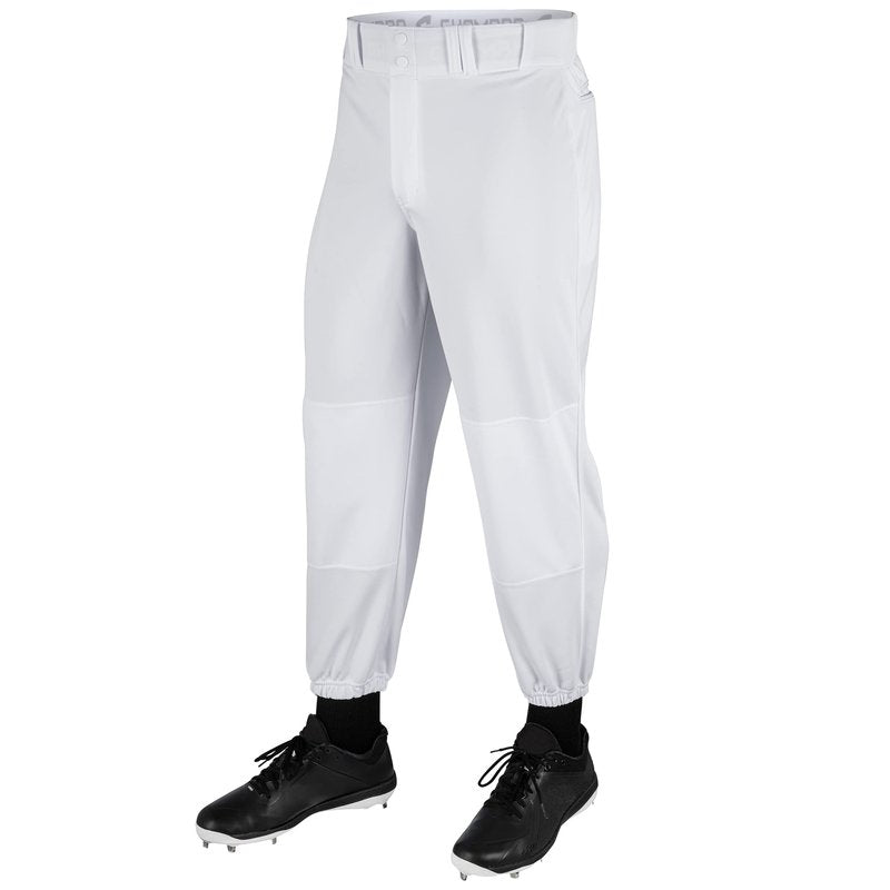 Champro Traditional Fit Triple Crown Classic Baseball Pants in Solid Color with Reinforced Sliding Areas, White, Medium