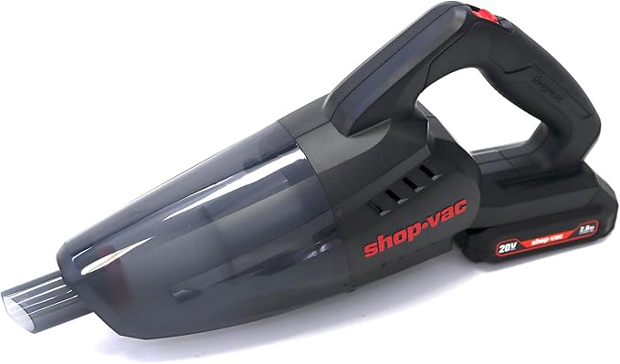 Shop-Vac 5430087 Handheld Vacuum, Cordless Rechargeable Lithium 20V, Lightweight Design, Ideal for Quick Cleanups in Home, Garage, and Vehicle