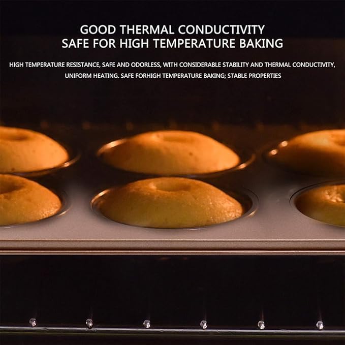 Yumatouch 12 Cavity Donut Baking Pans Nonstick Donut Pan Carbon Steel Ring Donut Baking Tins Doughnut Pans Donut Molds Baking Pan