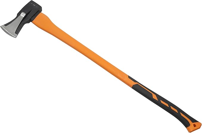 HFS(R) 35" Axe Hatchet with Fiberglass Handle 70.55oz/2000g Head Weight Heat-Treated Blade, Anti-Slip Grip, Perfect for Camping, Hiking, Woodworking