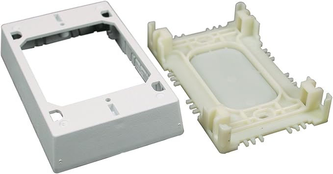 Legrand Wiremold NMW2 Nonmetallic Plastic Raceway for Extending Power, 1 Gang Outlet Box, 1" Deep, White (1 Pack)