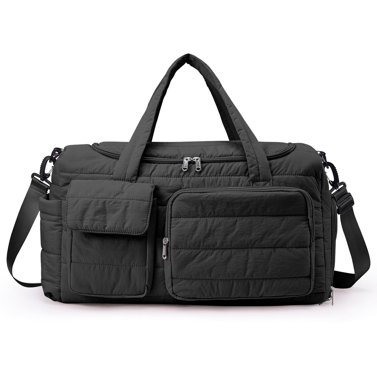 Small Gym Bag for Women, Travel Duffle Bag Carry On Weekender Bag with Shoe Compartment