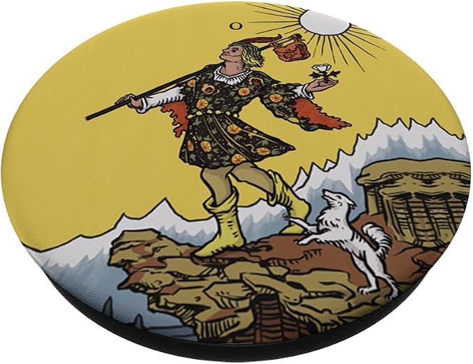 The Fool Tarot Card Pagan Witch Occult Fortune Divination PopSockets Adhesive PopGrip