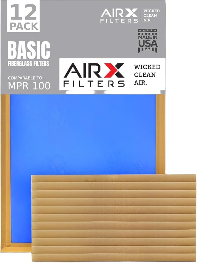 22x22x1 Air Filter Comparable to MPR 100 Basic Economy Furnace Filters