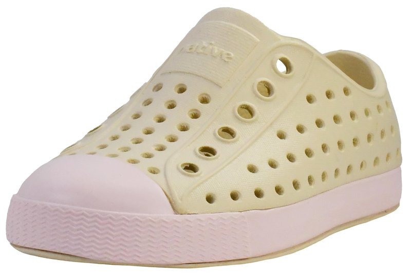 Native Shoes Unisex-Kids Jefferson Sneakers, Bone White/Milk Pink, 4 Big Kid