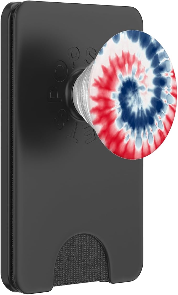 American Flag Tie Dye Swirl Red White Blue Patriotic Hippie PopSockets Adhesive PopGrip
