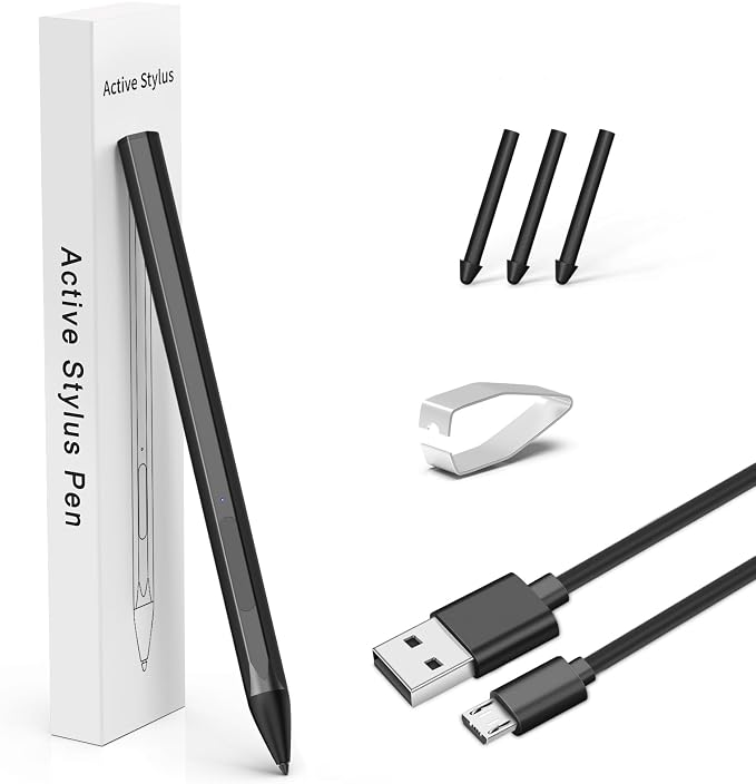 ASUS Stylus Pen for Transformer/Vivobook Flip/Notebook Touchscreen Laptop/Tablet - Rechargeable 4096 Pressure Sensitivity Microsoft MPP Protocol Black