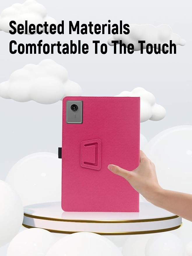 Case for Lenovo Idea Tab Plus 12.1 Inch Tablet 2025 (Black) | PU Leather Folding Cover with Pen Holder and Wrist Strap Business Travel Portable