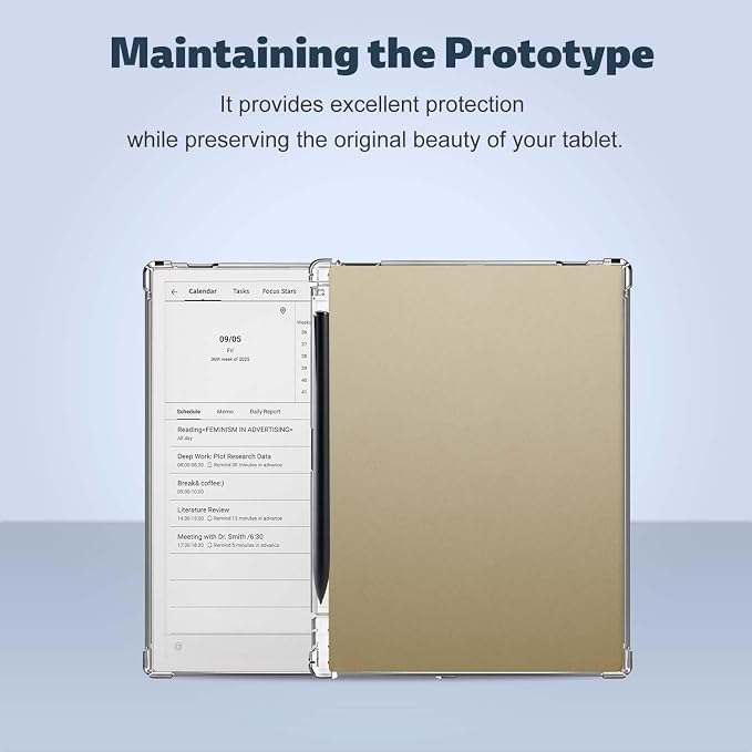 Case Cover for iFLYTEK AINOTE 2 E-Ink Tablet 10.65 inch KONXISA Tablet Case with Premium TPU Material Anti-Scratch Shockproof Lightweight Full Protection Sleeve Covers Transparent