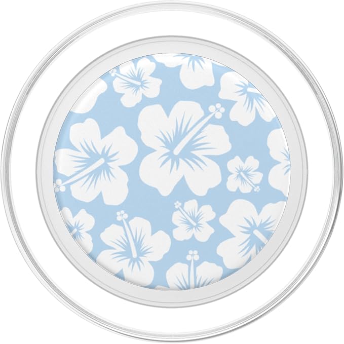 Blue Hibiscus Flowers PopSockets Adhesive PopGrip