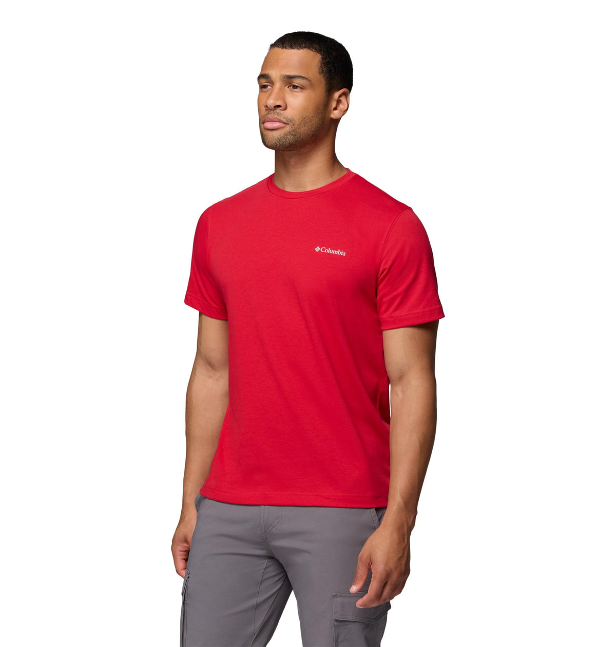 Columbia Mens Thistletown Hills Short Sleeve T-Shirt, Mountain Red, X-Small