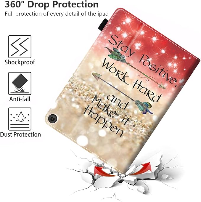 Case for All-New Amazon Kindle Fire HD 8/Fire HD 8 Plus Tablet (12th/10th Generation 2022/2020 Release) - Premium PU Leather Cover with Auto Sleep Wake Bible Verse Jeremiah 29:11